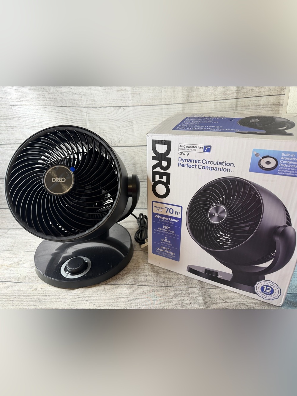 DREO 7" Air Circulator with Aromatherapy